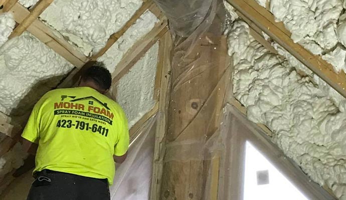 Mohr Foam Cabin Attic Insulation Installation Image