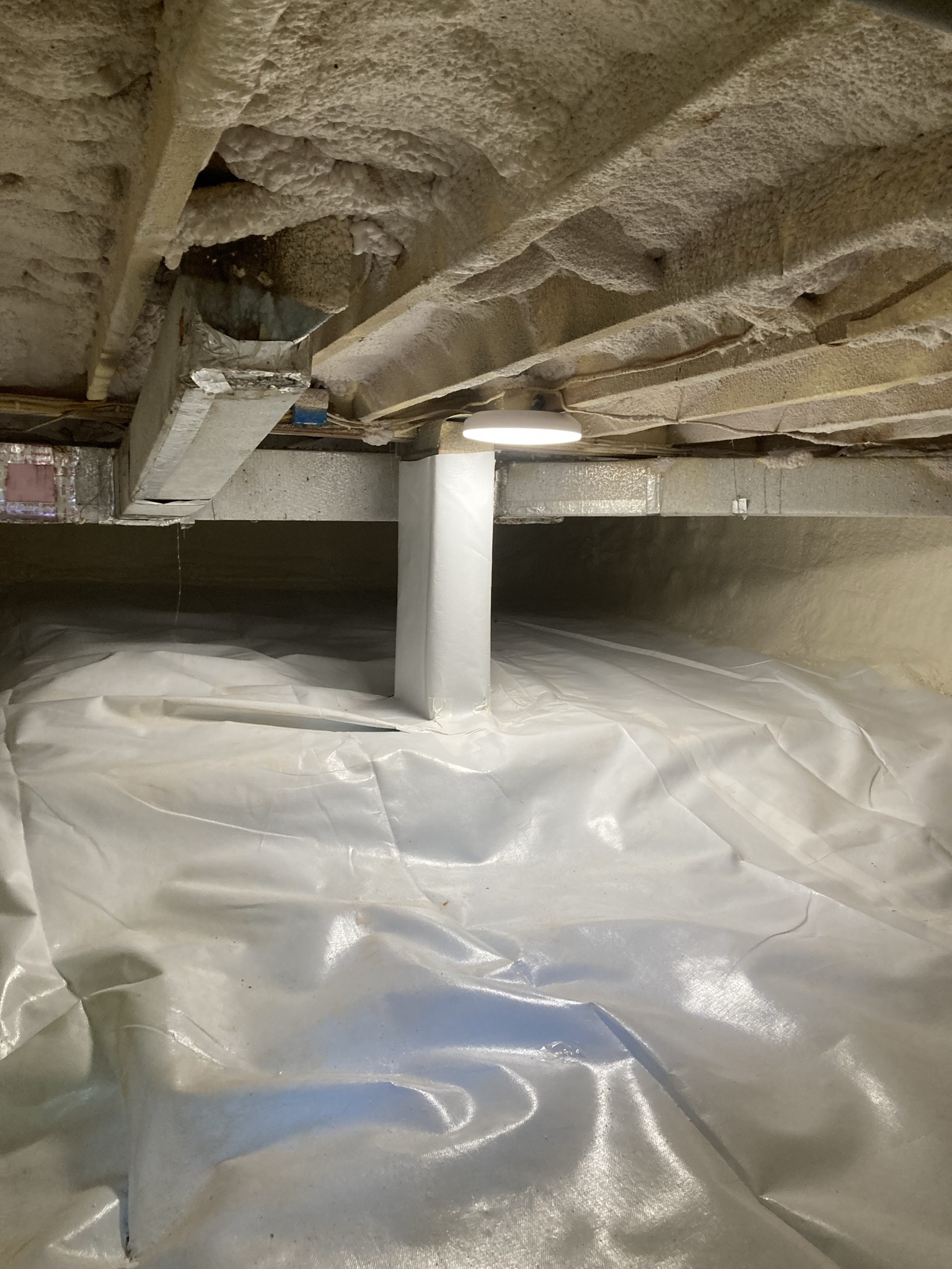 Insulated crawlspace area.