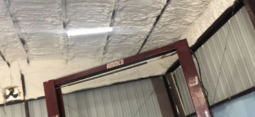 Garage after roof deck is insulated